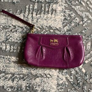 Super cute purple coach wristlet